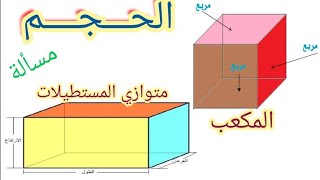 الحجم  متوازي المستطيلات و المكعب