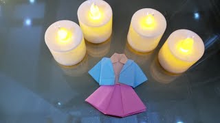 How to make origami frok? Girl's frok | cute paper frok | Mek Arts