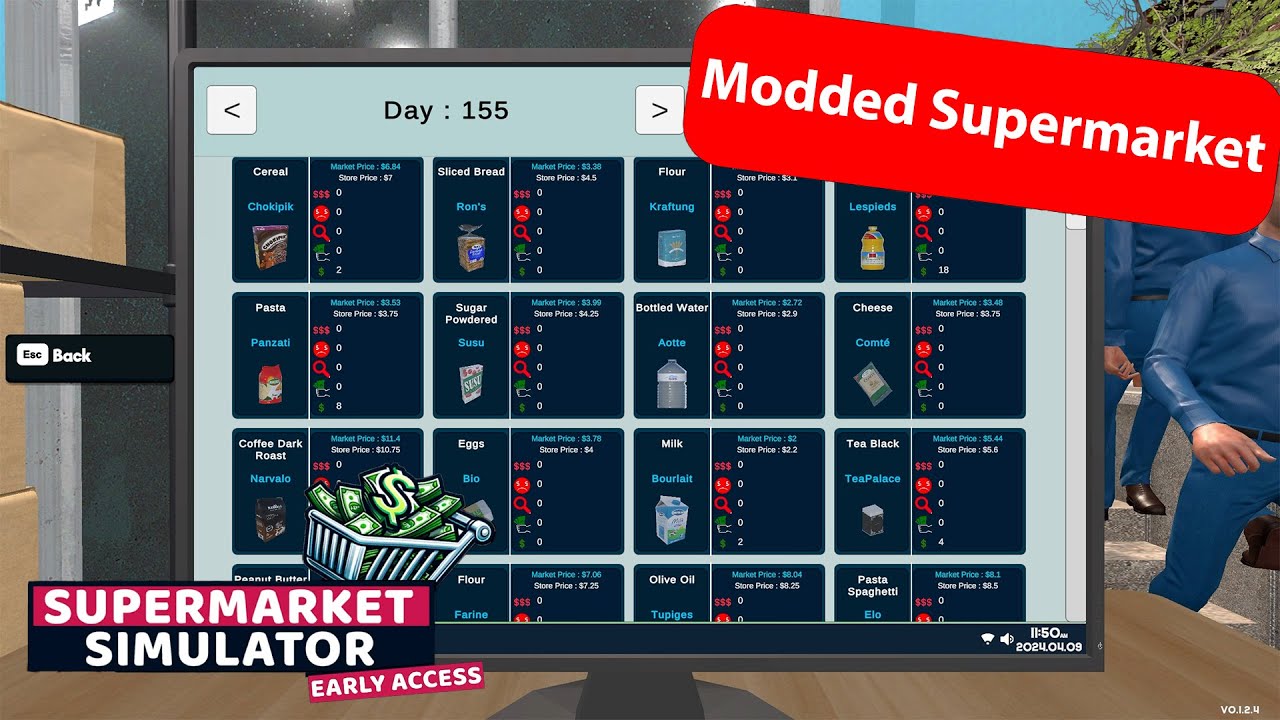 Adding In The New Statistics Mod in Modded Supermarket Simulator! (E59 ...