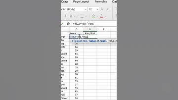 Pass or Fail with IF Function #spreadsheetskills  #accounting  #finance #workhacks #tutorials