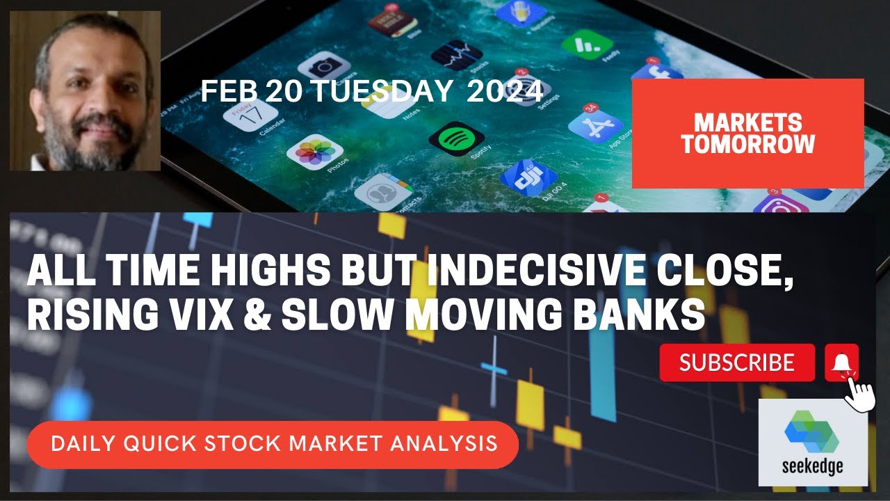 ALL TIME HIGHS BUT INDECISIVE CLOSE,RISING VIX & SLOW BANKS:Daily Stock ...