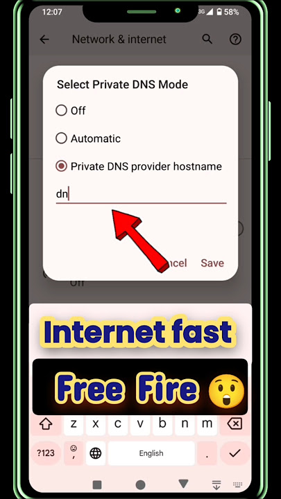 Best DNS setting for faster internet & ad blocker | Free Fire Max Game Plye PngI Private DNS setting