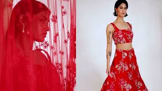 Red Bridal Lehengas Made in NYC