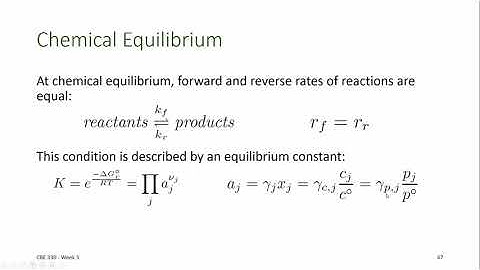 CBE 330 03 09 - Rate equations and equilibrium equations