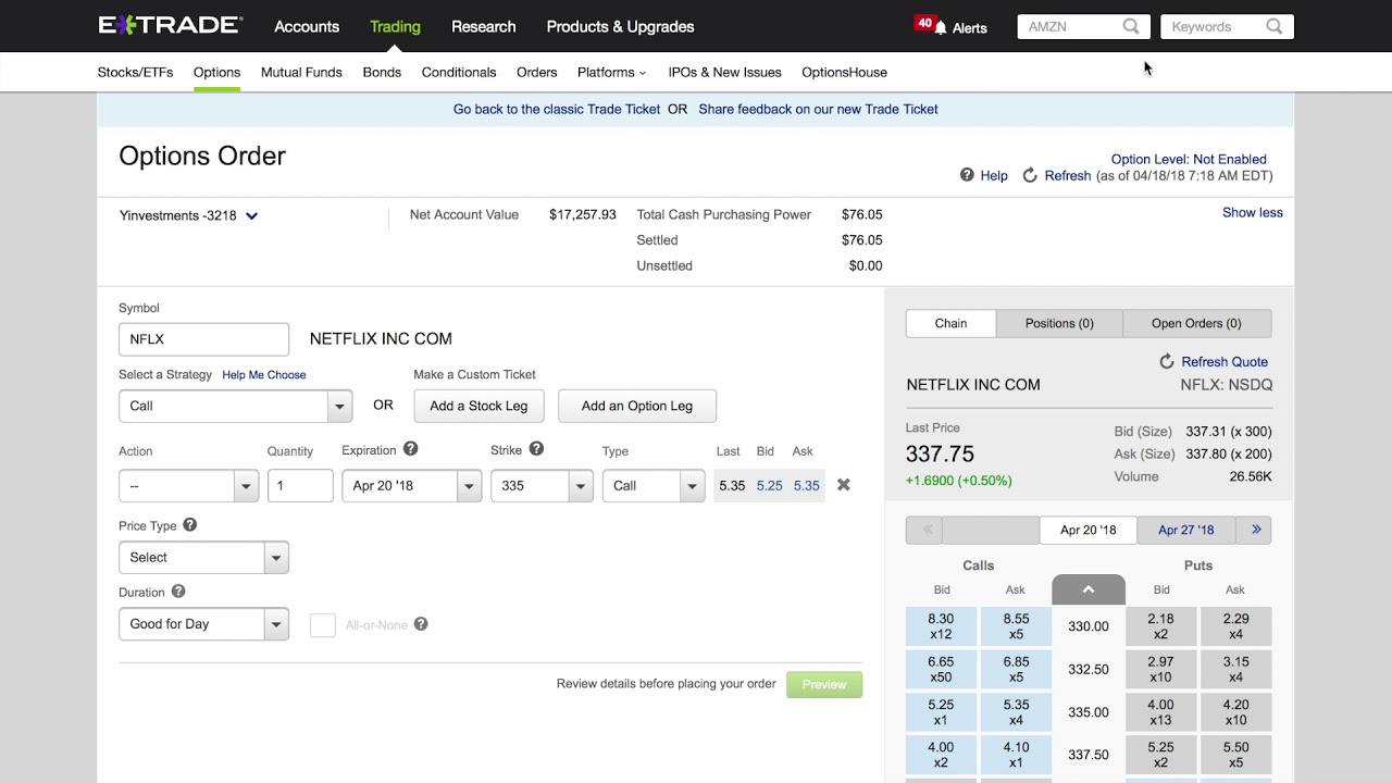 Use ETrade To Buy and Sell Options (Benefits and How-To)