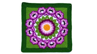 Teje colchas, cubrecamas y fundas de cojines para tu dormitorio con el CUADRADO N° 69 a crochet