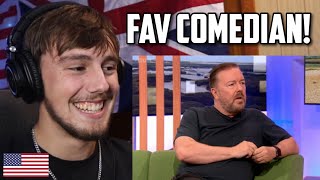 American Reacts to Ricky Gervais Making People Upset for 10 Minutes