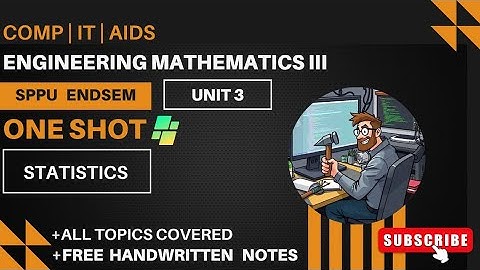 M3 | Unit 3 | Statistics | SPPU S.E. Comp & I.T. |ONESHOT @Crafters.think_hatch