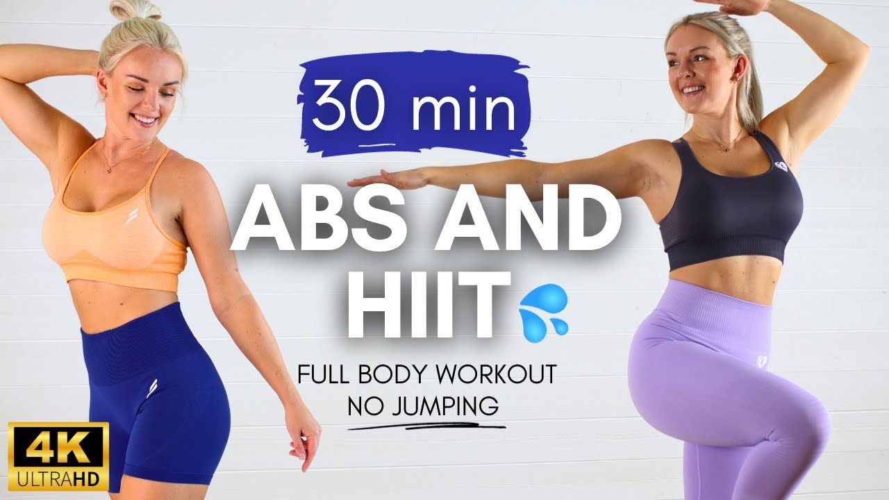 30 MIN HIIT WORKOUT | Full Body Workout NO JUMPING | Abs, HIIT, Cardio ...