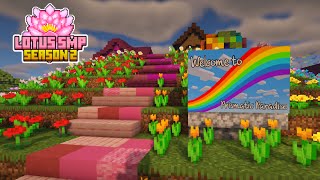 FULL TOUR Of My Colorful Village! | Minecraft Lotus SMP