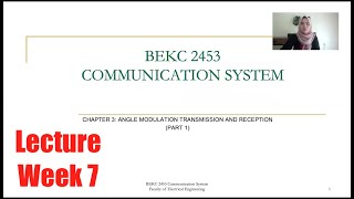 CHAPTER 3: ANGLE MODULATION TRANSMISSION & RECEPTION (PART 1)