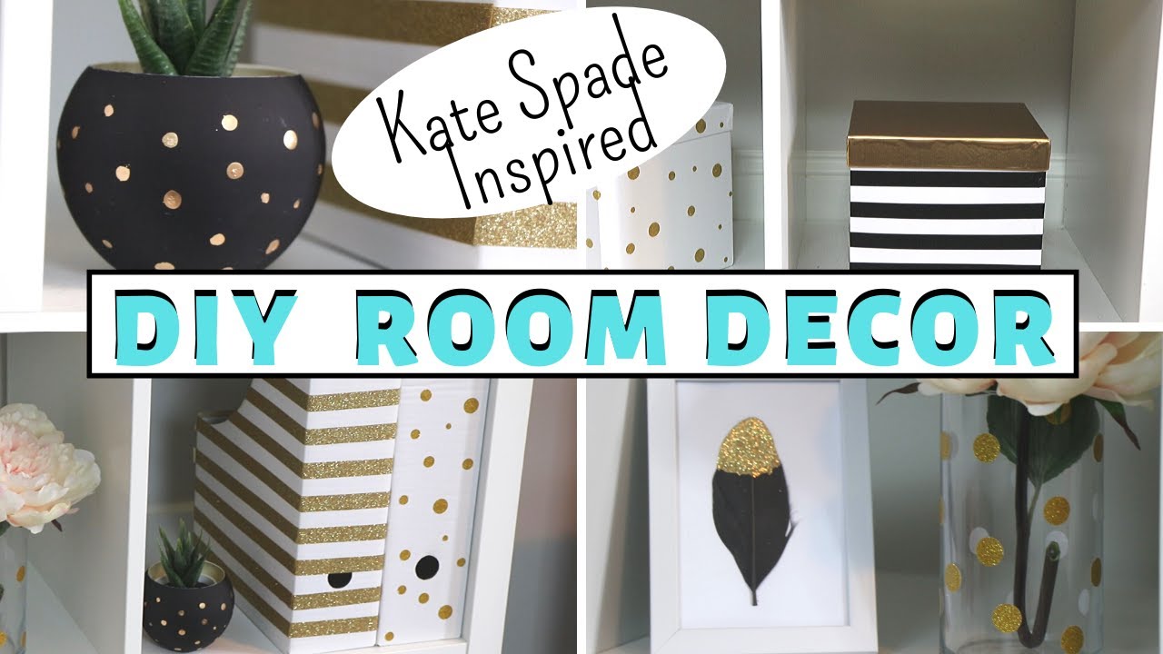 DIY ROOM DECOR IDEAS | Kate Spade Inspired Decor |Super EASY DIYs - YouTube
