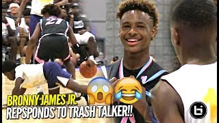 Bronny James Jr RESPONDS to TRASH TALKER at First Day of USBA Nationals!! Full Highlights