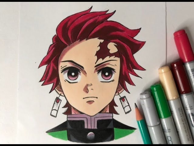 Como Desenhar o TANJIRO KAMADO Passo a Passo Fácil (Demon Slayer