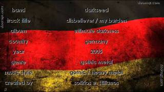 Darkseed - Disbeliever / My Burden (The Gothic Files - Germany)