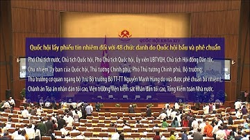 Quốc hội tiến hành lấy phiếu tín nhiệm bằng bỏ phiếu kín