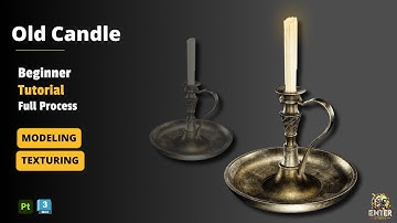 Modeling and Texturing of an Old Candle in 3ds Max + Substance Painter | Full Beginner Tutorial