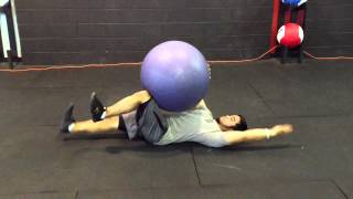 Dead Bug with Stability Ball Hold