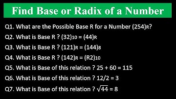 Find Base or Radix of Number or Relation || Radix || Number System || Digital Electronics ||