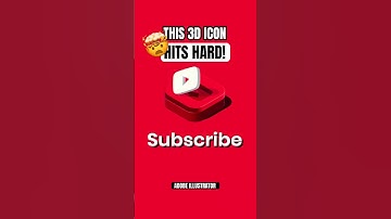 3D YouTube Icon in Illustrator 2025 | Clean & Modern Design!
