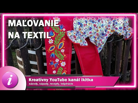 Maľovanie na textil (rifle s folklórnym vzorom)