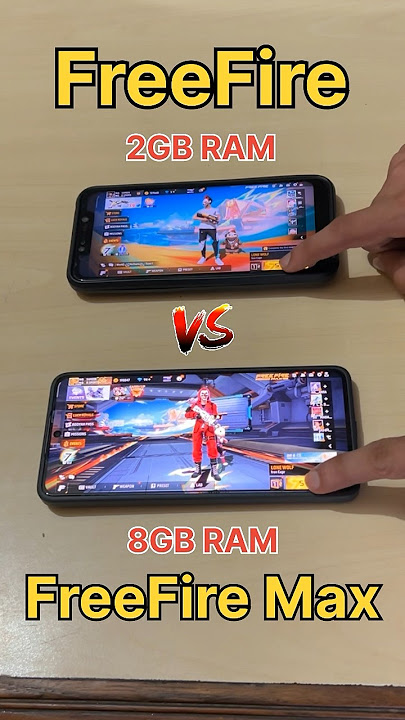 FreeFire😈 vs FreeFire Max💀 2GB RAM vs 8GB RAM - FREEFIRE SPEED TEST #freefire #shorts #freefiremax