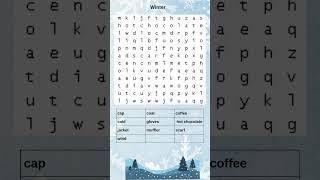 Winter Word Search Challenge 🌨️  #winter word search #word search challenge