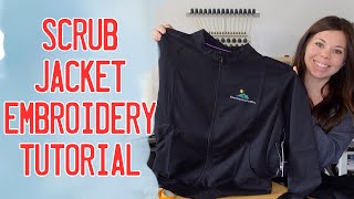 Scrub Jacket Front Left Chest Embroidery Tutorial | Mighty Hoop Ricoma EM1010 Embroidery Tutorial