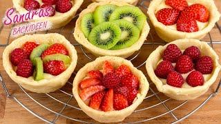 Obsttörtchen mit Pudding | schnelles Törtchen-Rezept mit Früchten