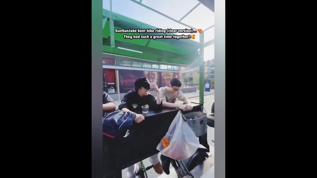 sunsunjake beer bike riding moment...🥰