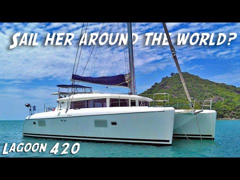 ⁣Lagoon 420 Catamaran Tour - Huge Space on Board!