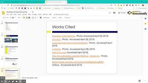 Google SLIDES - Works Cited:  Hanging Indent