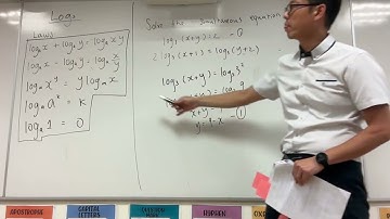 Log simultaneous equations