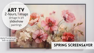 Vintage Floral TV Background Art | Art For Tv Screen | Floral Screensaver | Relaxing Cozy Ambience