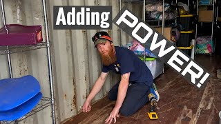 Running Power to our Shipping Container