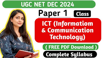 UGC NET DEC 2024 Paper 1 | ICT ( Information & Communication technology ) NET Paper 1 Notes & MCQ