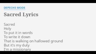 depeche mode sacred instrumental karaoke