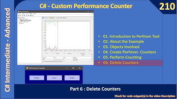 C# Performance Counter | Part 6 - Remove Performance Counters | C# Advanced #210