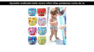 More Ajustable Reutilizable Bebé Verano Niños Niñas Pantalones Cortos De Verano Lindo Floral Nadar