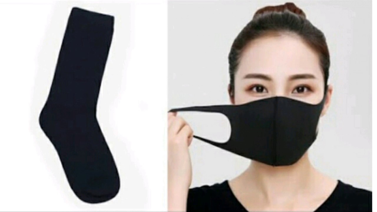 Easy face mask from socks/How to make a mask out of face/easy socks mask/DIY YouTube