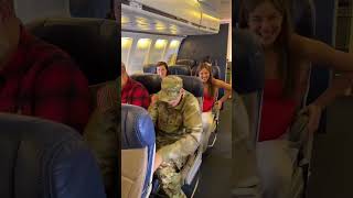 Soldier gets surprise pregnancy news on his flight home ❤️❤️🫶🏻
