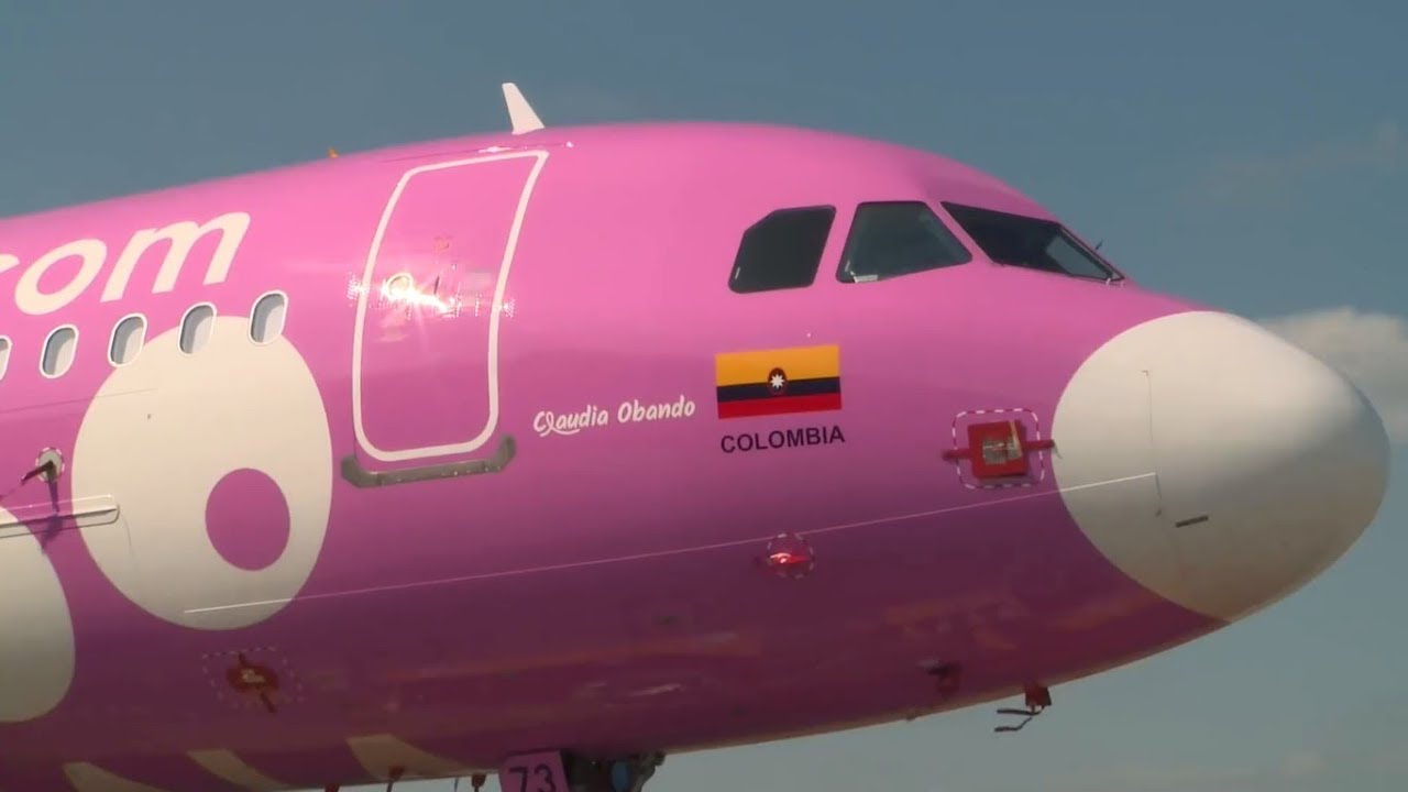 Avión Rosa Nuevo A320S Rosa de Viva Air #VivaAirRosa - YouTube