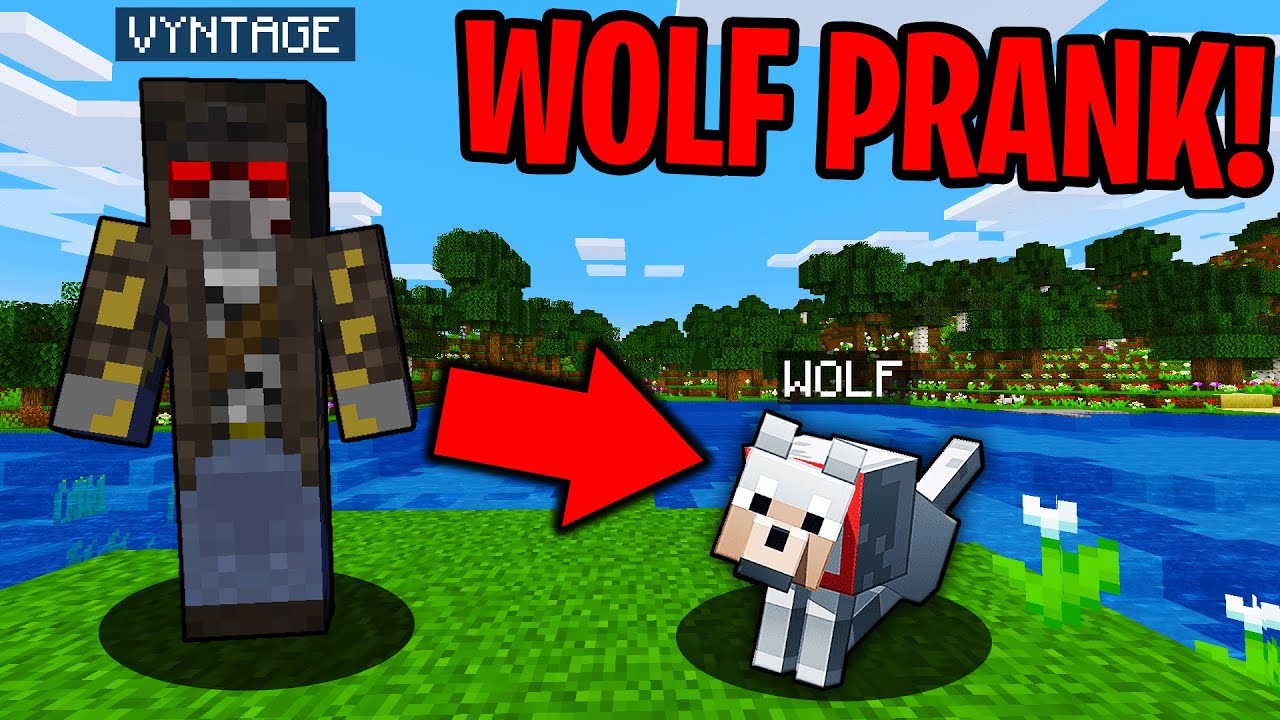 TROLLING AS A WOLF IN MINECRAFT!