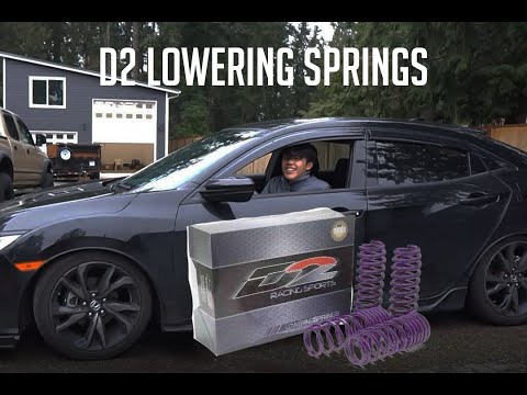 D2 Lowering Springs Installation Civic Hatchback Sport '18