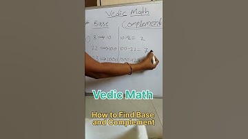 Vedic Math complement | How to find Complement#shorts
