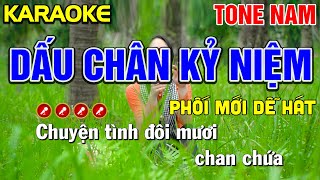 ✔DẤU CHÂN KỶ NIỆM Karaoke Tone Nam - Tình Trần Karaoke