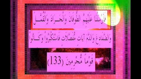 القرآن الكريم سورة الأعراف الأية 133 قراءة السديس.wmv