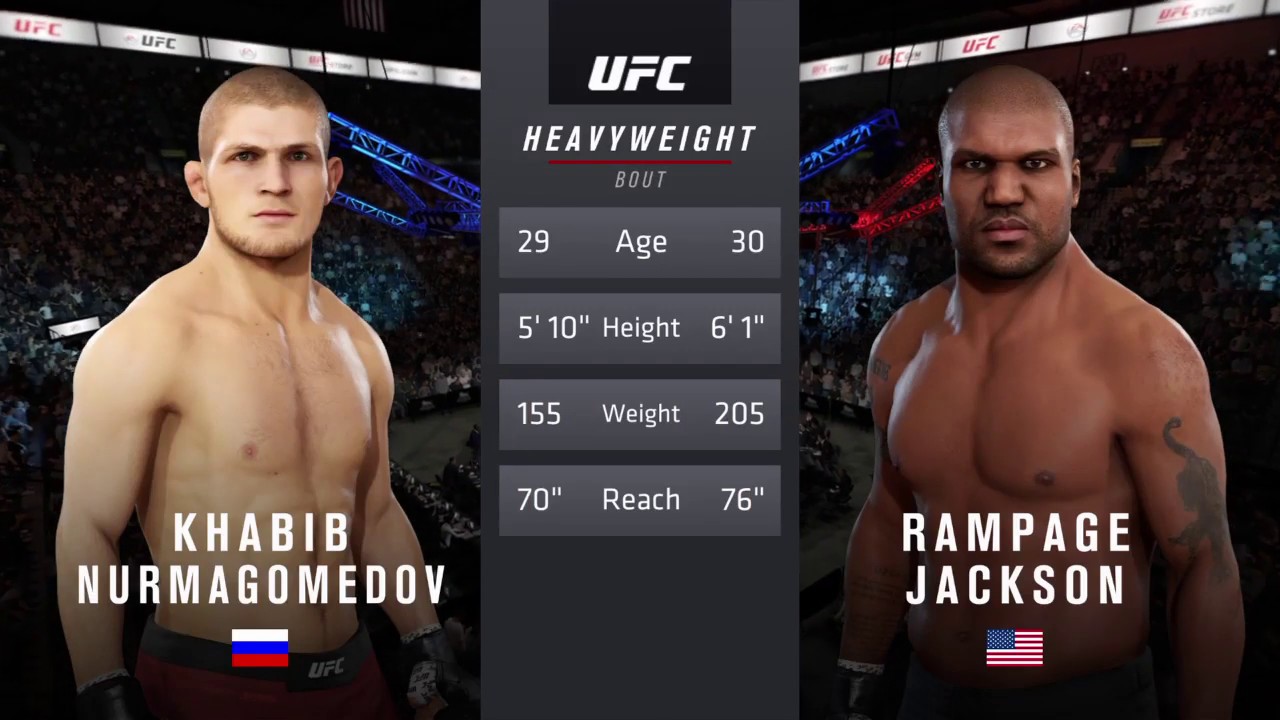 UFC 3 Khabib Nurmagomedov v Rampage Jackson YouTube