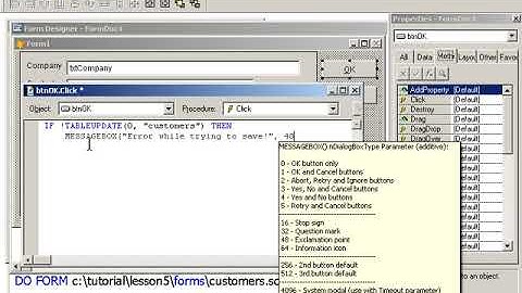Learn Visual FoxPro @ garfieldhudson.com - Building a Simple Application - Pt. 4 (Lesson 27 of 30)