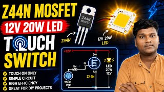 How To Make Touch On Off Switch | Touch On Led Touch Off Led Circuit 
